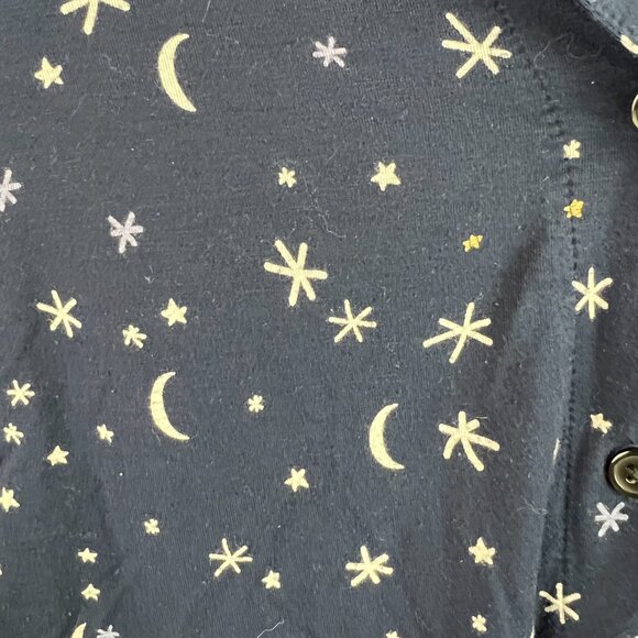 Soma Navy Moon & Star Pattern Cool Knights Pajama Set Size L (Top) XL (Bottoms) - Picture 7 of 7